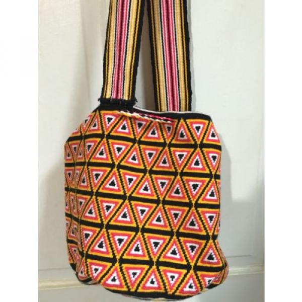 Wayuu Bag Mochila Colombia Purse Beach Orange Boho Bohemian #4 image