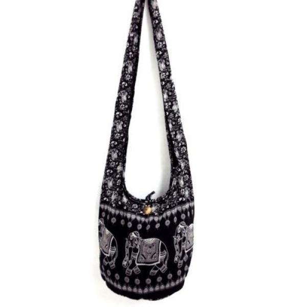 YOGA LADY SHOULDER BAG SLING HOBO UNISEX CROSSBODY ELEPHANT TRAVEL BLACK BEACH #1 image