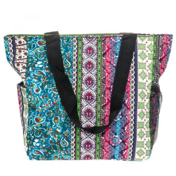 SILVERHOOKS NEW Womens Boho Patchwork Beach Tote Bag #2 image