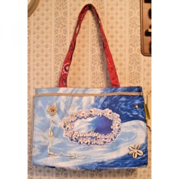 Caribbean Soul Canvas Tote Bag Sun N Sand Beach Beads Shells #1 image