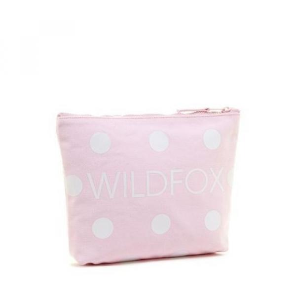 WILDFOX COUTURE Polka Dots Pink Bikini Beach Bag Cosmetic Clutch NEW WITH TAGS! #1 image