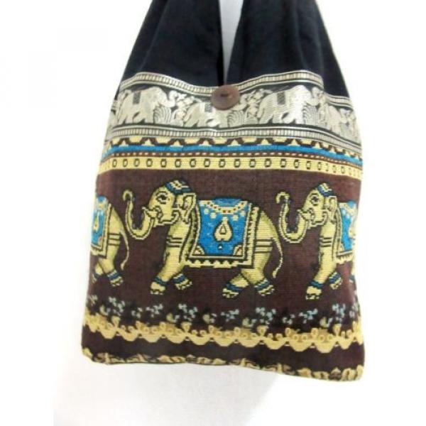 CX01 SHOULDER SLING BAG ELEPHANT NEW TRAVEL MONK BROWN THAI BEACH HOBO SCHOOL #2 image