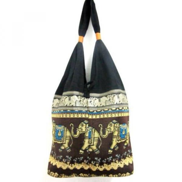 CX01 SHOULDER SLING BAG ELEPHANT NEW TRAVEL MONK BROWN THAI BEACH HOBO SCHOOL #3 image