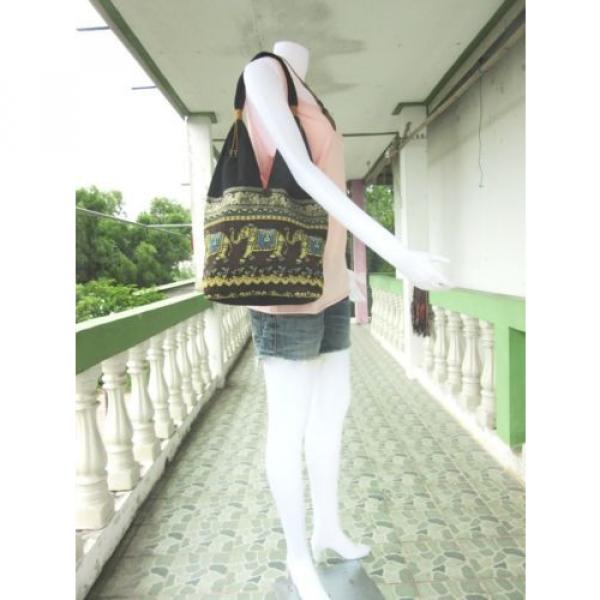 CX01 SHOULDER SLING BAG ELEPHANT NEW TRAVEL MONK BROWN THAI BEACH HOBO SCHOOL #5 image