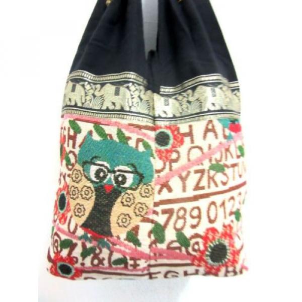 WOW! SHOULDER SLING BAG OWL NEW TRIP MONK LADY THAI BEACH HOBO SCHOLAR BOHO #5 image