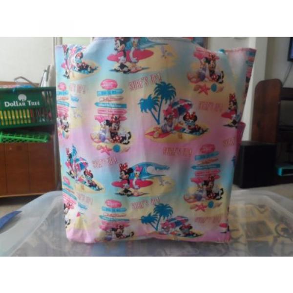 minnie mouse daisy duck disney beach summer large purse/diaper bag handmade #3 image