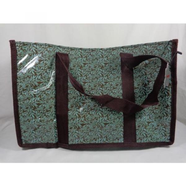 ESBAG TOTE BAG 10&#034; x 16&#034; Brown Green Leaves Beach Shower Diaper Grocery Utility #3 image