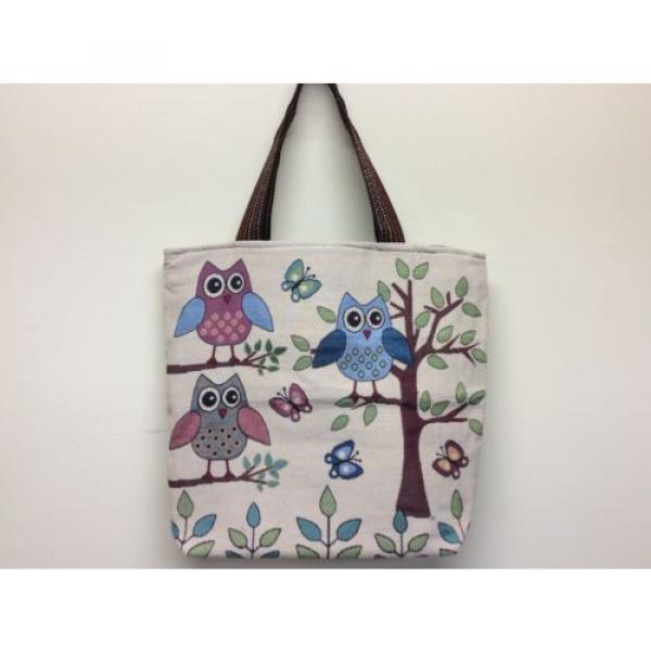 Women&#039;s Canvas Shopping Bag Owls Canvas Tote Bag Shoulder Canvas Bag, Beach Bag #1 image