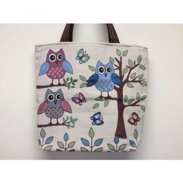 Women&#039;s Canvas Shopping Bag Owls Canvas Tote Bag Shoulder Canvas Bag, Beach Bag #3 image