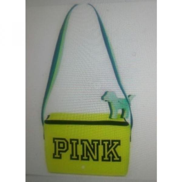 NEW Victoria&#039;s Secret PINK Beach Cooler Bag NEON YELLOW or PINK Dog Key Chain #2 image