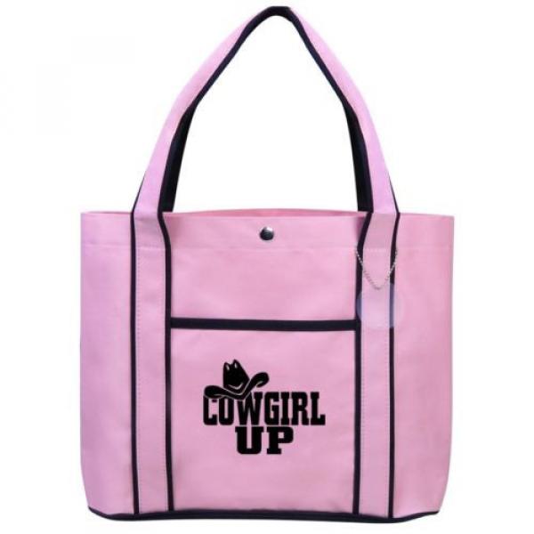 Cowgirl Up with Hat  Fashion Tote Bag Shopping Beach Purse #1 image