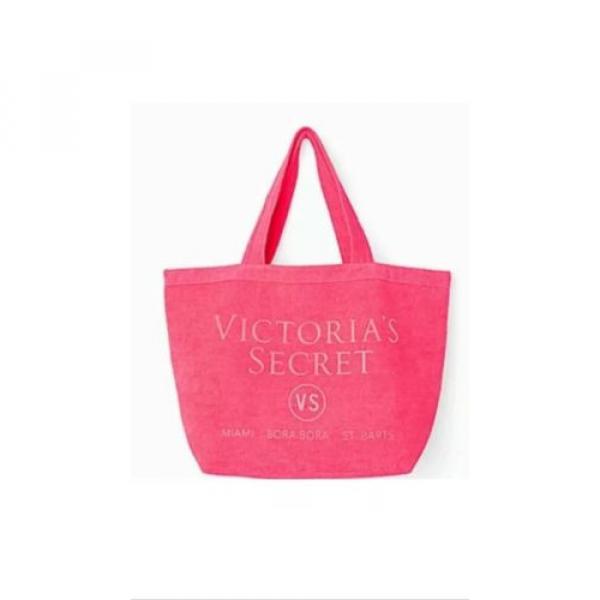 NEW Victoria&#039;s Secret Terry Cloth  Beach Bag VS 2016 PINK CORAL  Tote #1 image