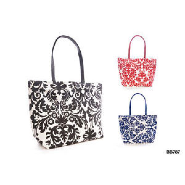 Flock Print Design Shoulder / Beach / Shopping Bag with Lining #1 image