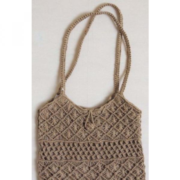 Ralph Lauren Denim Supply Macrame Jute Bag Purse Handbag Hobo Canvas Beach Tote #4 image