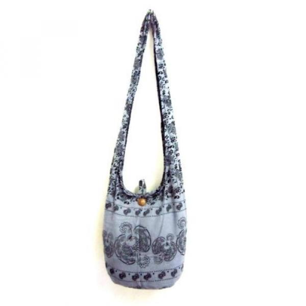 F17 BAG SLING SHOULDER CROSSBODY BEACH BOHO UNISEX SMALL PEACOCK TRAVEL GRAY MEN #1 image