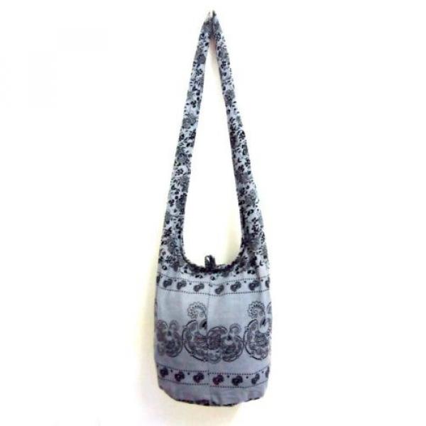 F17 BAG SLING SHOULDER CROSSBODY BEACH BOHO UNISEX SMALL PEACOCK TRAVEL GRAY MEN #3 image