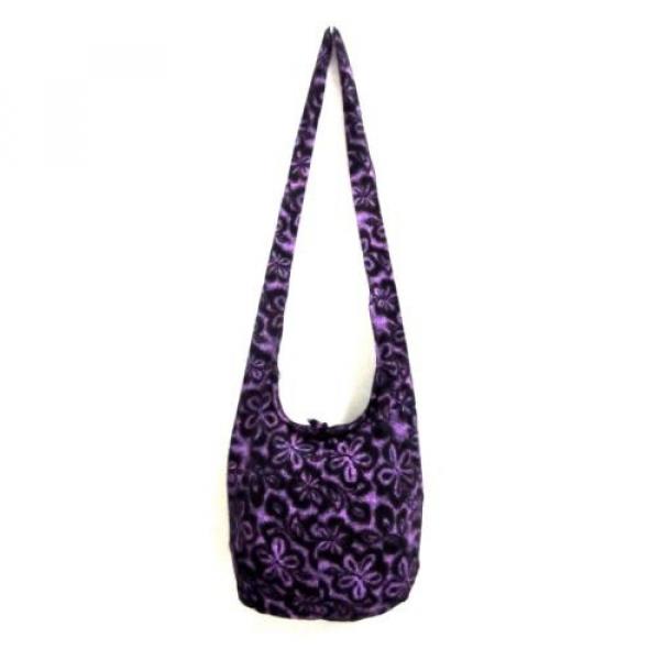 FLOWER BAG SLING GYPSY ADVENTURE UNISEX HOBO HMONG BEACH THAI SMALL PURPLE KID #3 image