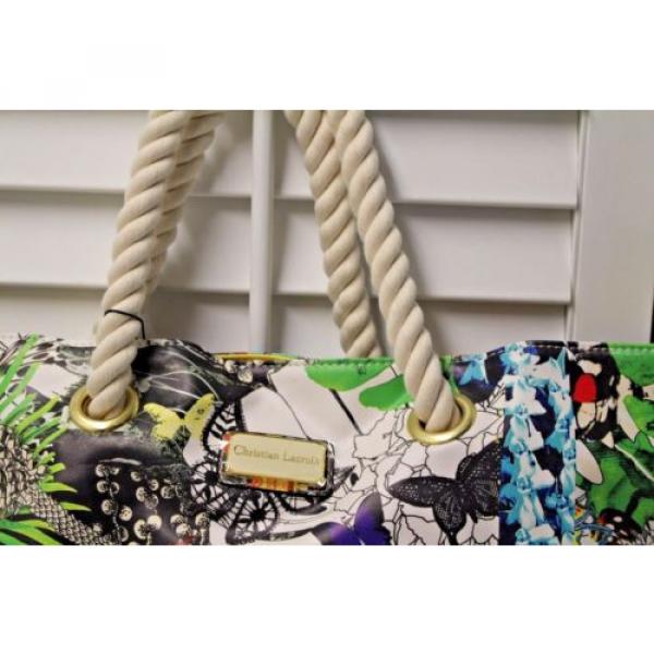 Christian Lacroix Amaryllis Rope Tote Bag Beach Jardin 20L x 14H x 5D  NWT $88 #3 image