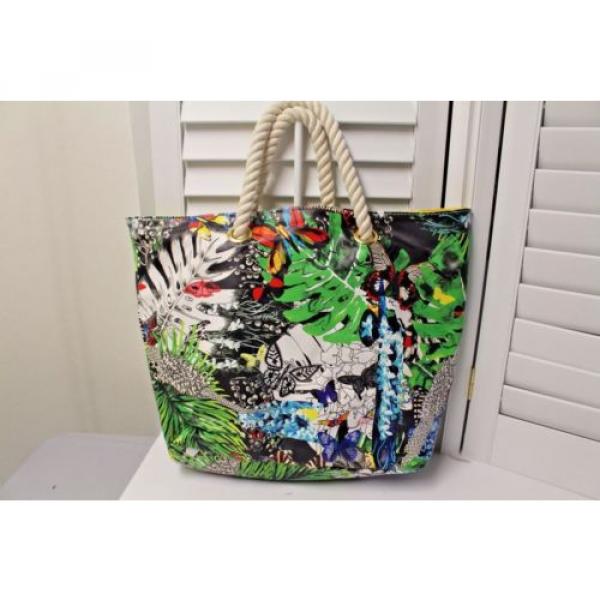 Christian Lacroix Amaryllis Rope Tote Bag Beach Jardin 20L x 14H x 5D  NWT $88 #5 image