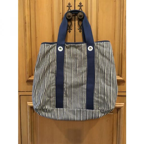 NEW RARE LACOSTE UF FLORIDA GATOR TERRY NAVY BLUE STRIPE BEACH SCHOOL BABY BAG #2 image