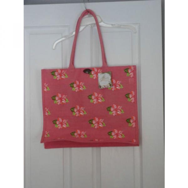 CAPPELLI  HANDBAG LARGE TOTE BEACH BAG PINK NWT #1 image