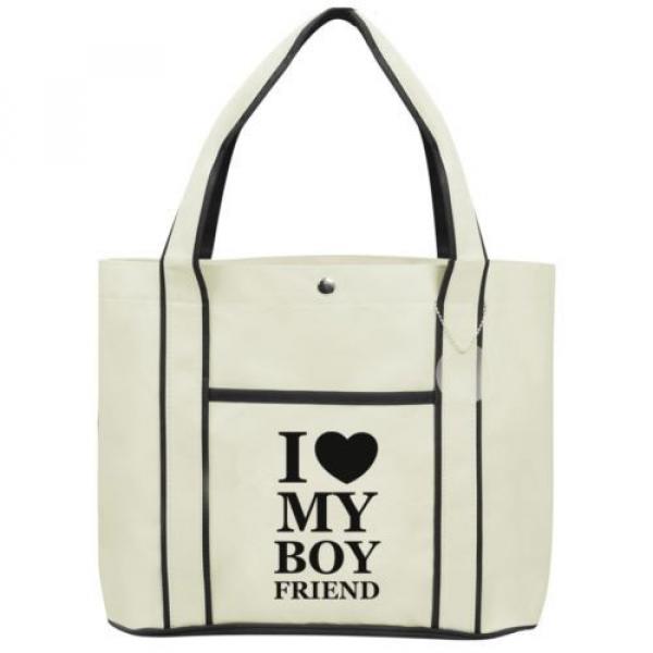 I Love My Boyfriend Fashion Tote Bag Shopping Beach Purse #3 image