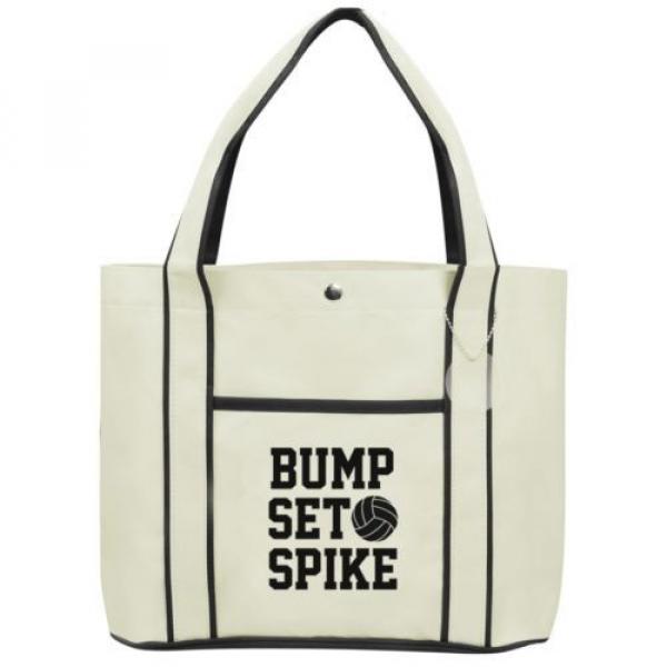 Bump Set Spike Volleyball  Fashion Tote Bag Shopping Beach Purse #3 image