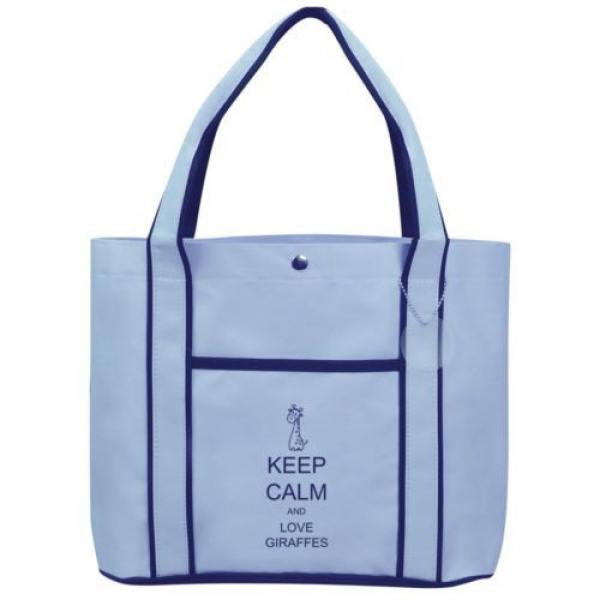 Keep Calm and Love Giraffes Fashion Tote Bag Shopping Beach Purse #2 image