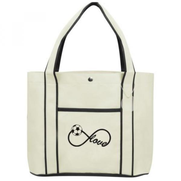 Infinite Infinity Love For Soccer Fashion Tote Bag Shopping Beach Purse #3 image