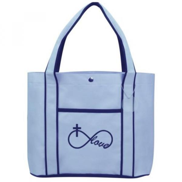 Infinity Love Cross Christian Fashion Tote Bag Shopping Beach Purse #2 image