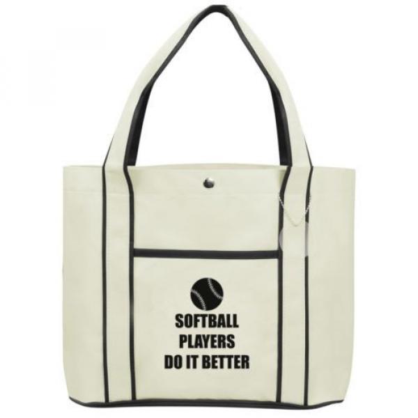 Softball Players Do It Better  Fashion Tote Bag Shopping Beach Purse #3 image