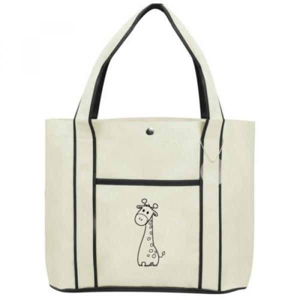 Cute Giraffe Fashion Tote Bag Shopping Beach Purse #3 image