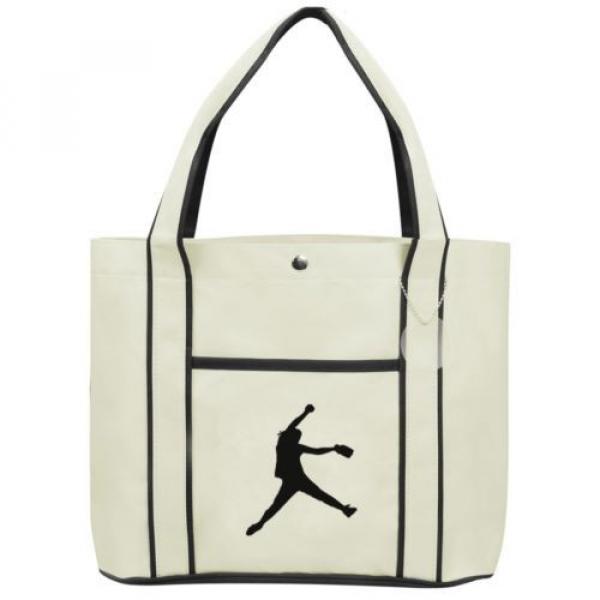 Female Softball Pitcher  Fashion Tote Bag Shopping Beach Purse #3 image