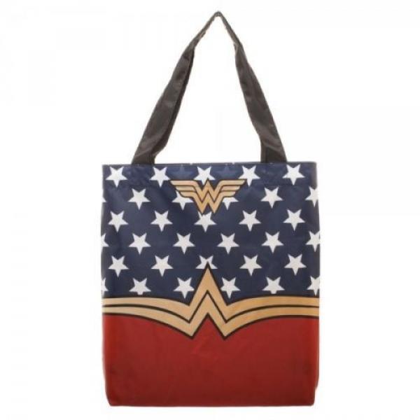 DC Comics Wonder Woman Packable Tote Beach Bag Handbag Reusable Grocery Bag #4 image