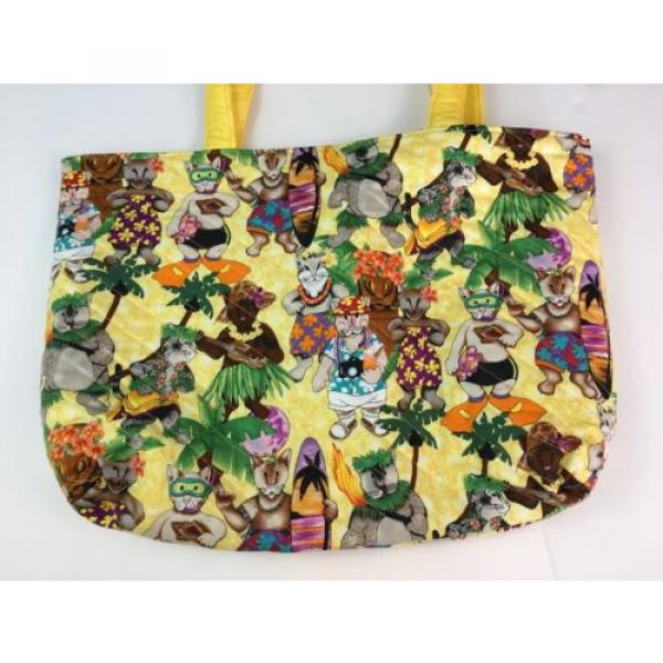 Hawaii Cats Tote Bag Purse Beach Luau Snorkel Ukulele Palm Trees Kitties Kittens #3 image