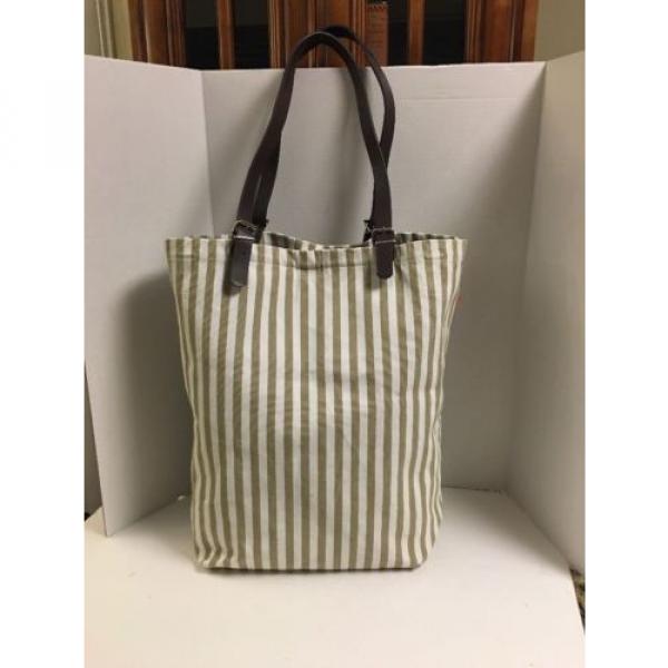 Saldarini Como 1882 Striped Canvas Extra Large  Beach Bag Tote EUC $300 #5 image