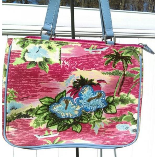 Marlo Beach Crusie Evenign Bag Floral Beaded Beach Palm Trees EUC #1 image