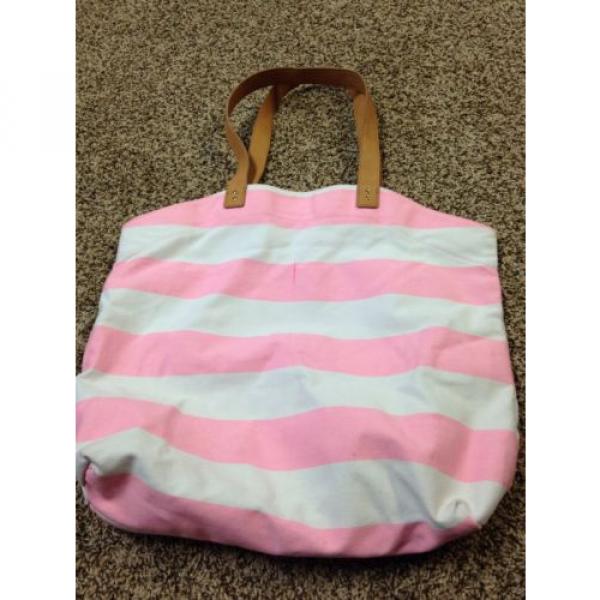 Victoria&#039;s Secret Tote Shoulder Bag Angels Have Landed On The Beach Stripe Pink #2 image