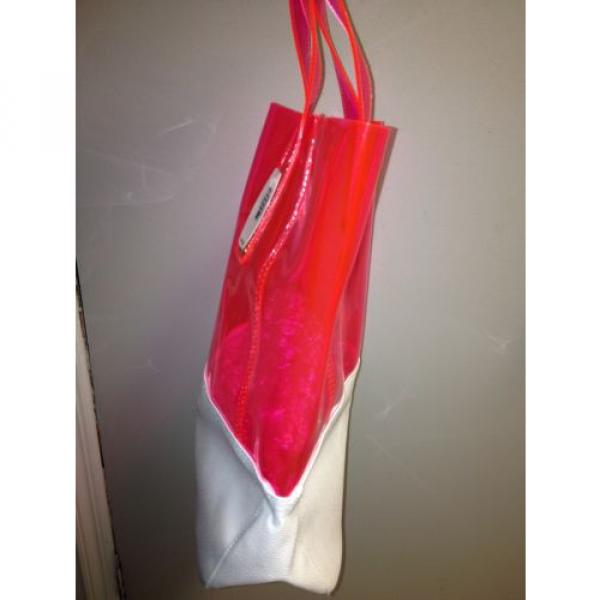 VICTORIA&#039;S SECRET PINK TRANSPARENT JELLY PLASTIC BEACH TOTE BAG PINK #4 image