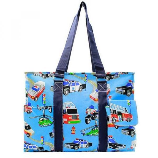 Personalizing Fire Rescue Large Zip Top Utility Tote Beach Diaper Bag Monogram #2 image