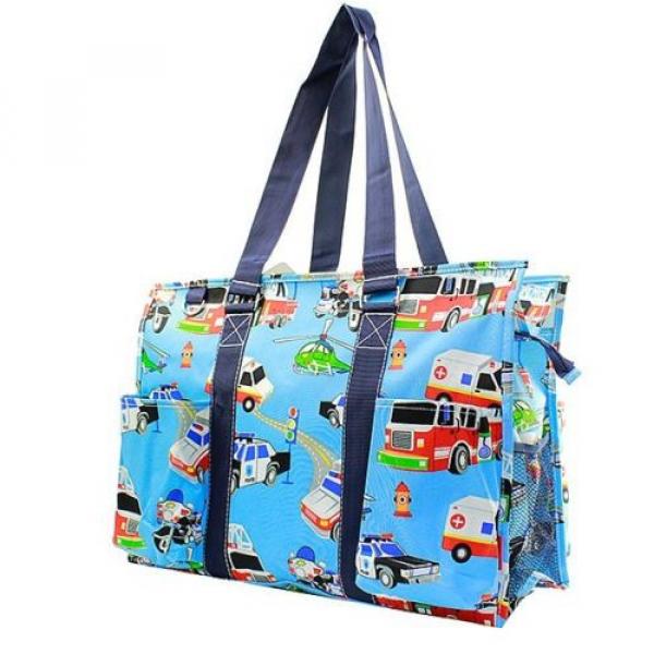 Personalizing Fire Rescue Large Zip Top Utility Tote Beach Diaper Bag Monogram #5 image