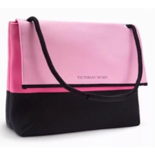 NEW Victoria&#039;s Secret $65 Pink/Black Neoprene Insulated Beach Cooler Tote Bag #2 image