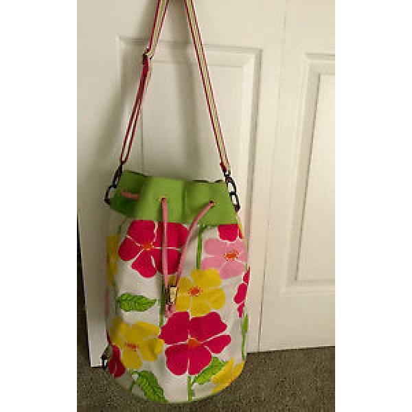 Lilly Pulitzer Beach Bucket Tote Duffle Bag Hibiscus Flower #1 image