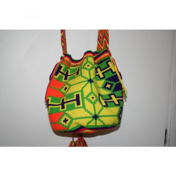 #2 Mochila Wayuu Handmade Colombian Lg Beach Tote Crossbody Bag Boho Chic Casual #1 image