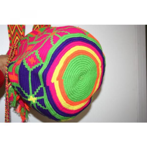 #2 Mochila Wayuu Handmade Colombian Lg Beach Tote Crossbody Bag Boho Chic Casual #5 image