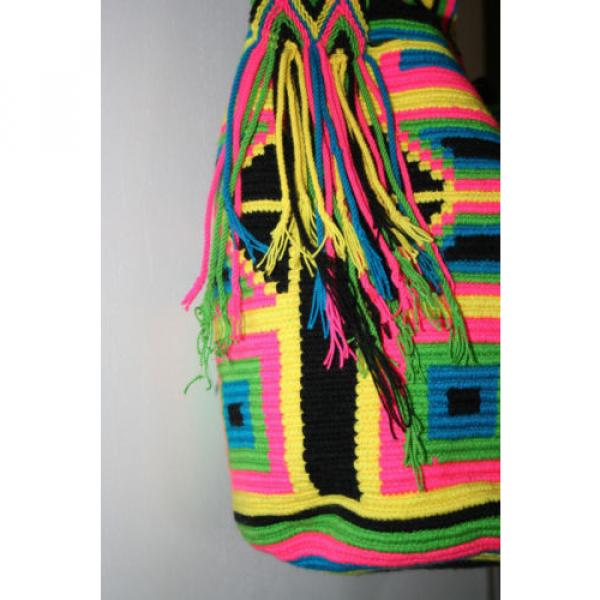 #1 Mochila Wayuu Handmade Colombian Lg Beach Tote Crossbody Bag Boho Chic Casual #3 image