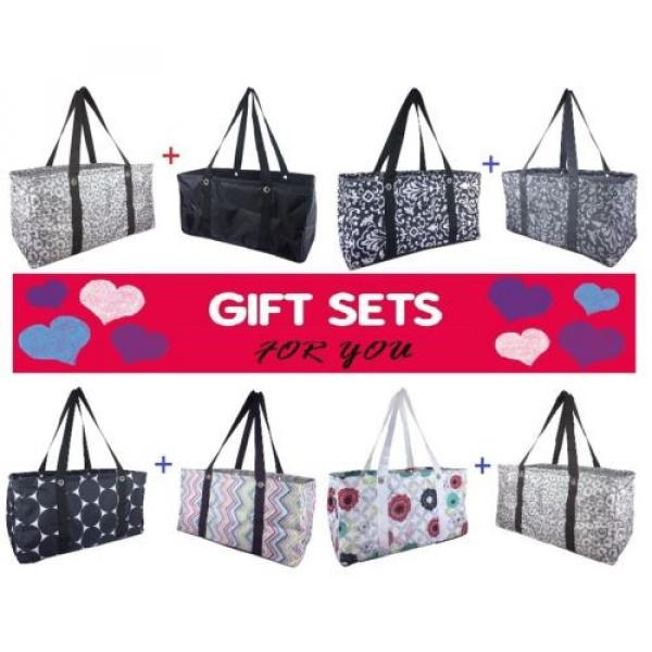 Gift set Thirty one Large Utility tote laundry beach bag navy wave &amp; more 31 #1 image