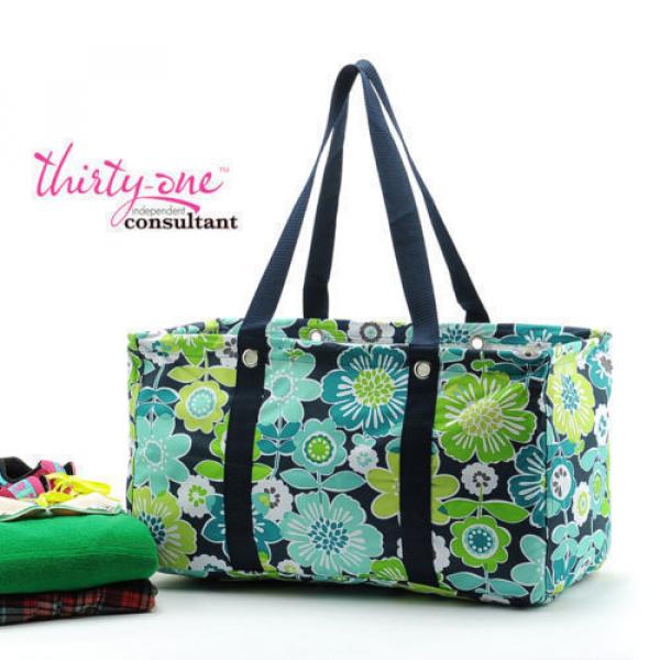 Gift set Thirty one Large Utility tote laundry beach bag navy wave &amp; more 31 #2 image