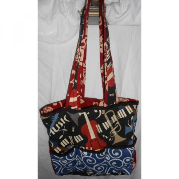 Reversible Handmade Large Tote, Diaper Bag, Beach Bag, or Overnight Bag #2 image