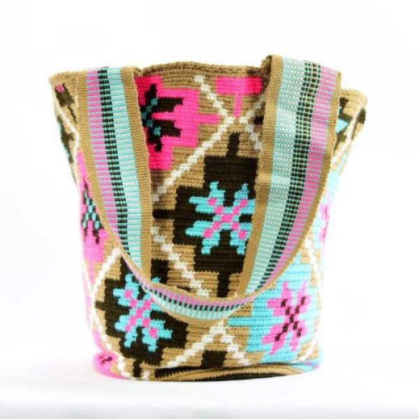 Authentic WAYUU X-Large Beach Mochila Bag 100% Colombian Finest Handmade 1565 #5 image